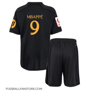 Real Madrid Kylian Mbappe #9 Replik 3rd trikot Kinder 2023-24 Kurzarm (+ Kurze Hosen)